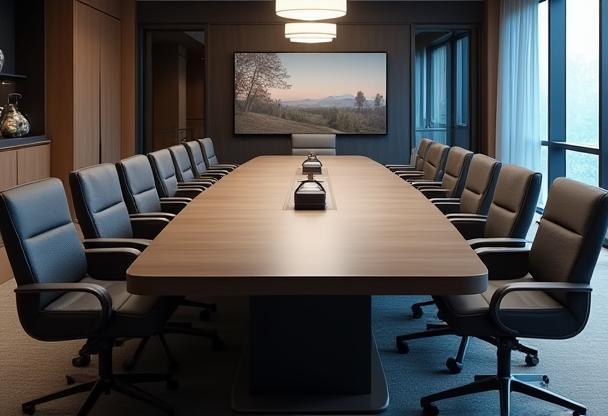 Modern conference table and chairs