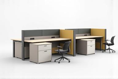 Image of a modern modular office workstation